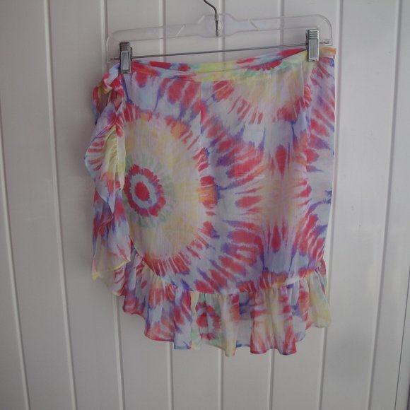 Miken Tie-dye Tie-Waist Cover-up Small - Picture 3 of 5
